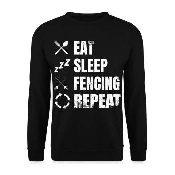 Fencing Daily Routine - Unisex Sweatshirt - black - Front - Alina (178cm) & Michal (187cm)