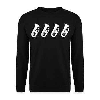Dessin de tuba - Sweat-shirt Unisexe - noir - Devant - Alina (178cm) & Michal (187cm)