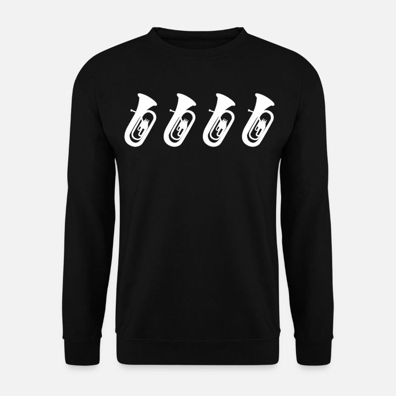 Tuba Zeichnung - Unisex Pullover - Schwarz