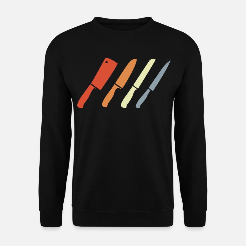 Retro Messer Set - Unisex Pullover - Schwarz