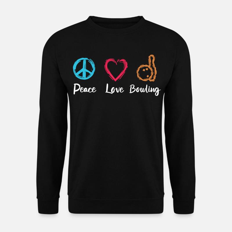 Frieden Liebe Bowling - Unisex Pullover - Schwarz