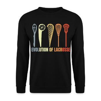 Evolution of Lacrosse - Unisex Sweatshirt - black - Front - Alina (178cm) & Michal (187cm)