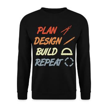Calendrier des architectes - Sweat-shirt Unisexe - noir - Devant - Alina (178cm) & Michal (187cm)