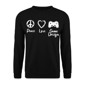 Spieleentwicklung Motivation - Unisex Pullover - Schwarz - Vorne - Alina (178cm) & Michal (187cm)