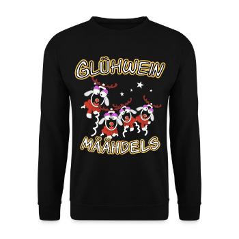 Glühwein Mädels - Unisex Pullover - Schwarz - Vorne - Alina (178cm) & Michal (187cm)
