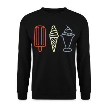 Sundaes - Unisex Sweatshirt - black - Front - Alina (178cm) & Michal (187cm)