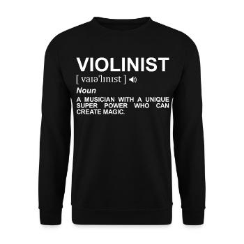 Violinist Dictionary - Unisex Sweatshirt - black - Front - Alina (178cm) & Michal (187cm)