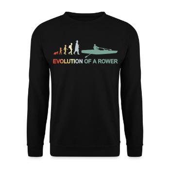 Développement d’un rameur - Sweat-shirt Unisexe - noir - Devant - Alina (178cm) & Michal (187cm)