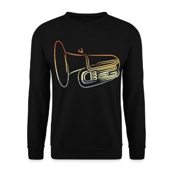 Dessin de Tuba Vintage - Sweat-shirt Unisexe - noir - Devant - Alina (178cm) & Michal (187cm)