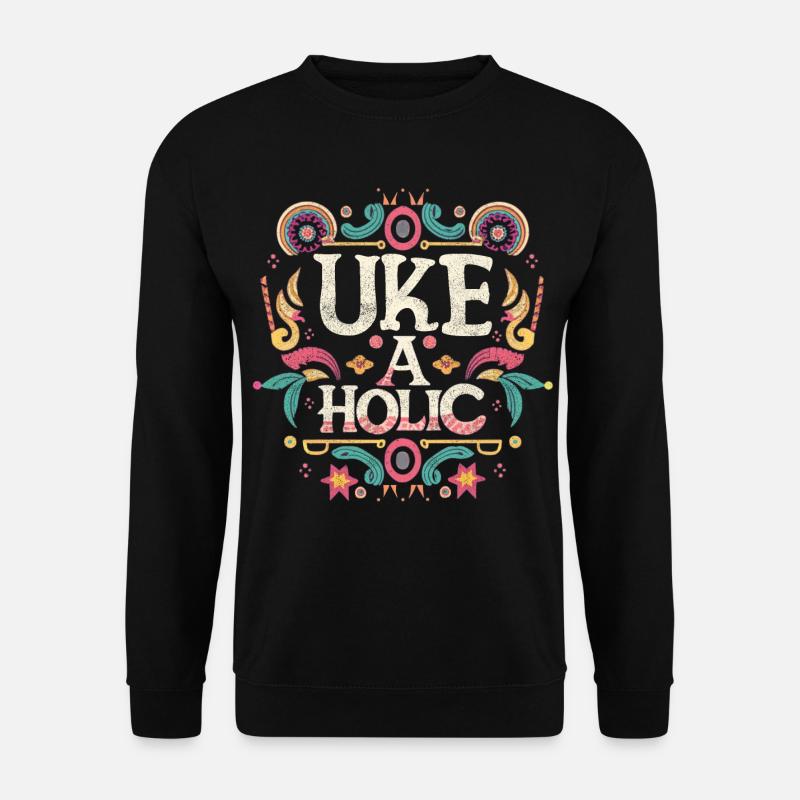 Uke-aholic - Unisex Pullover - Schwarz