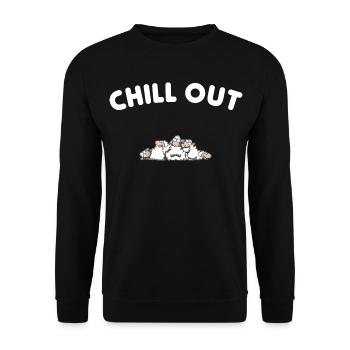 Chill out - Unisex Pullover - Schwarz - Vorne - Alina (178cm) & Michal (187cm)