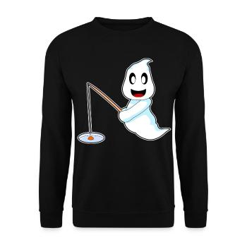 Pêche aux fantômes à Halloween - Sweat-shirt Unisexe - noir - Devant - Alina (178cm) & Michal (187cm)