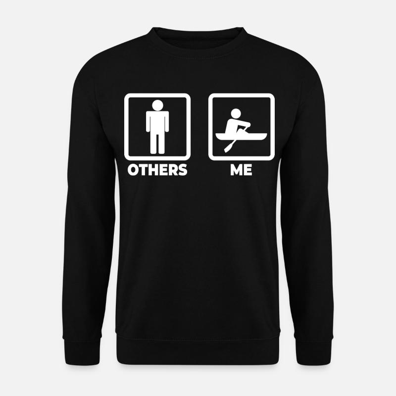 Ruderer Strichmännchen - Unisex Pullover - Schwarz