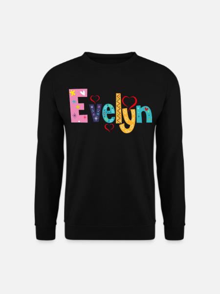 Personalized Evelyn Name - Unisex Sweatshirt - black