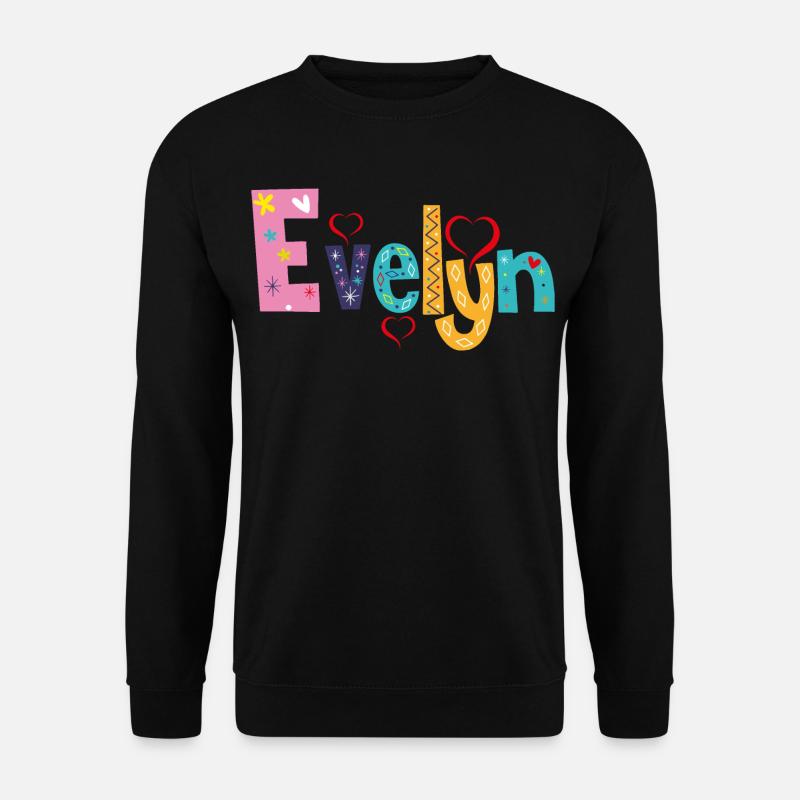 Personalized Evelyn Name - Unisex Sweatshirt - black