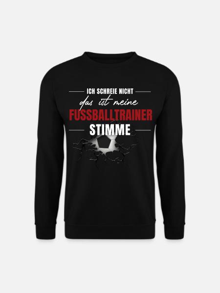 Meine Fussballtrainerstimme - Unisex Pullover - Schwarz