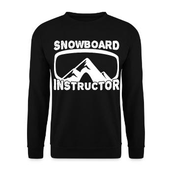 Funny Snowboard Instructor - Unisex Sweatshirt - black - Front - Alina (178cm) & Michal (187cm)