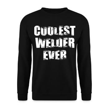 The coolest welder ever - Unisex Sweatshirt - black - Front - Alina (178cm) & Michal (187cm)