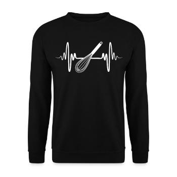 Dessin de mélangeur à main - Sweat-shirt Unisexe - noir - Devant - Alina (178cm) & Michal (187cm)