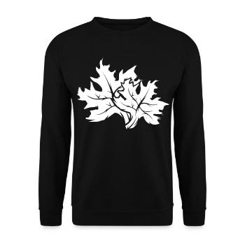 Blätter Symbol Logo icon Grafik Wald Bäume Natur - Unisex Pullover - Schwarz - Vorne - Alina (178cm) & Michal (187cm)