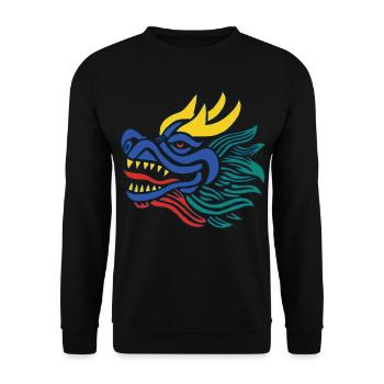 Le sourire du dragon - Sweat-shirt Unisexe - noir - Devant - Alina (178cm) & Michal (187cm)