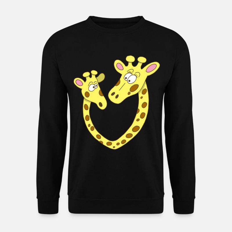 Giraffenherz - Unisex Pullover - Schwarz