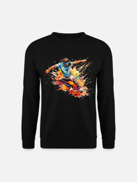 Skater Splash Freestyle Retro - Unisex Sweatshirt - black