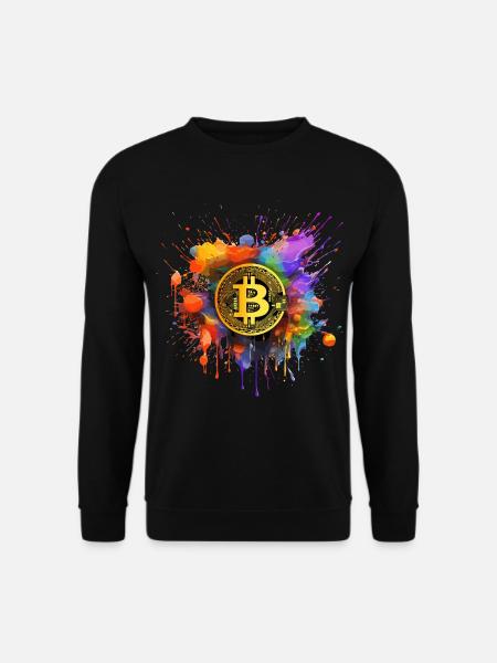 Bitcoin color Splash - Unisex Pullover - Schwarz