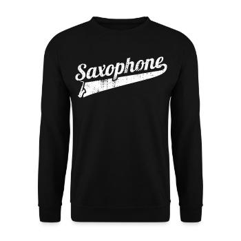 Saxophone drôle - Sweat-shirt Unisexe - noir - Devant - Alina (178cm) & Michal (187cm)
