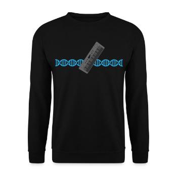 Clavier Piano Synthétiseur DNA | Couleurs modifiables - Sweat-shirt Unisexe - noir - Devant - Alina (178cm) & Michal (187cm)