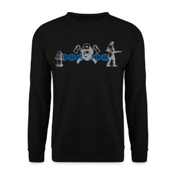 Firefighter Fire Brigade DNA DNA | Colors changeable - Unisex Sweatshirt - black - Front - Alina (178cm) & Michal (187cm)