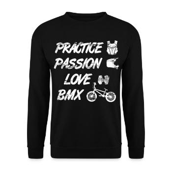 Dicton BMX de motivation - Sweat-shirt Unisexe - noir - Devant - Alina (178cm) & Michal (187cm)