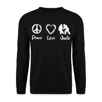 Judo Saying - Unisex Sweatshirt - black - Front - Alina (178cm) & Michal (187cm)
