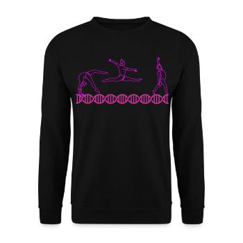 Turnen Gymnastics DNA DNS | Farben änderbar - Unisex Pullover - Schwarz - Vorne - Alina (178cm) & Michal (187cm)