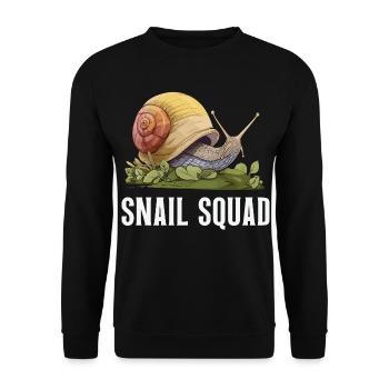 Escargot Squad – Amour d’escargot et humour de jardin - Sweat-shirt Unisexe - noir - Devant - Alina (178cm) & Michal (187cm)
