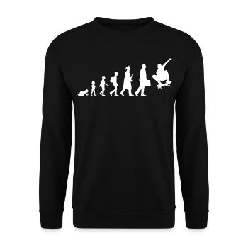 Development of a skateboarder - Unisex Sweatshirt - black - Front - Alina (178cm) & Michal (187cm)