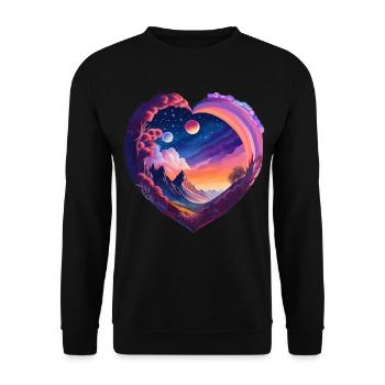 Sommernachtstraum - Unisex Pullover - Schwarz - Vorne - Alina (178cm) & Michal (187cm)