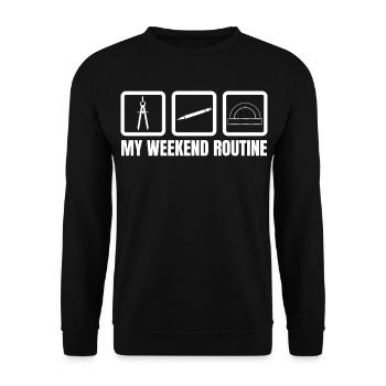 Architect Weekend Routine - Unisex Sweatshirt - black - Front - Alina (178cm) & Michal (187cm)