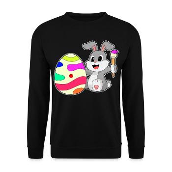 Coloriage de Pâques de Bunny - Sweat-shirt Unisexe - noir - Devant - Alina (178cm) & Michal (187cm)