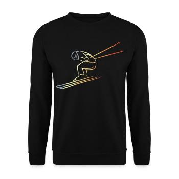 Croquis de sports d’hiver - Sweat-shirt Unisexe - noir - Devant - Alina (178cm) & Michal (187cm)