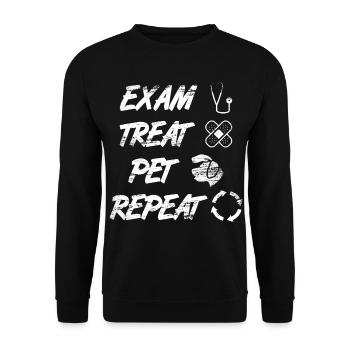 Pet Examine Treat - Unisex Sweatshirt - black - Front - Alina (178cm) & Michal (187cm)