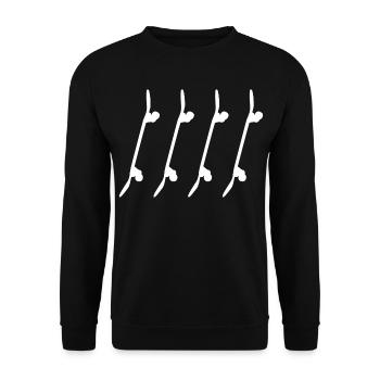 Skateboards Skizze - Unisex Pullover - Schwarz - Vorne - Alina (178cm) & Michal (187cm)