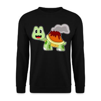Volcan de la tortue - Sweat-shirt Unisexe - noir - Devant - Alina (178cm) & Michal (187cm)