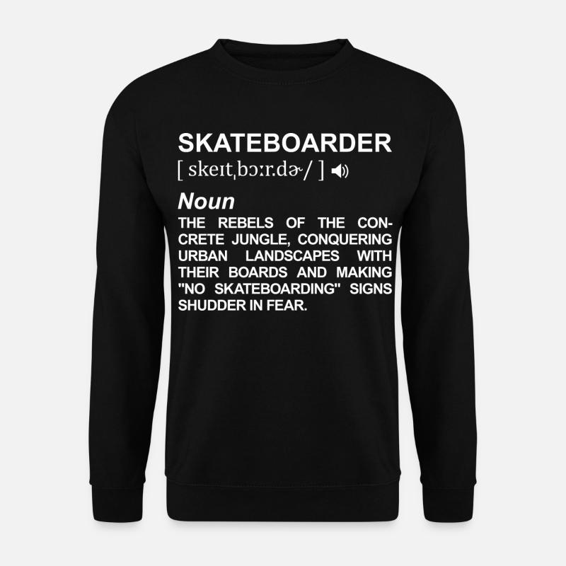 Skateboarder Definition - Unisex Pullover - Schwarz