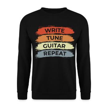 Dicton de guitariste motivateur - Sweat-shirt Unisexe - noir - Devant - Alina (178cm) & Michal (187cm)
