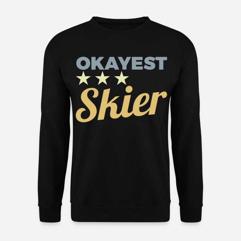 Durchschnittlicher Skifahrer - Unisex Pullover - Schwarz