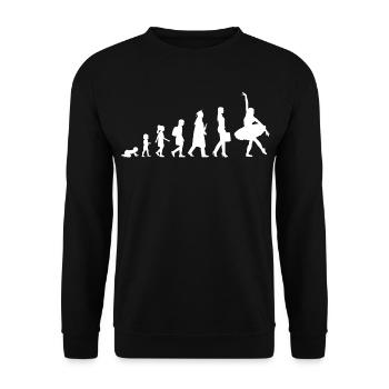 From child to ballerina - Unisex Sweatshirt - black - Front - Alina (178cm) & Michal (187cm)