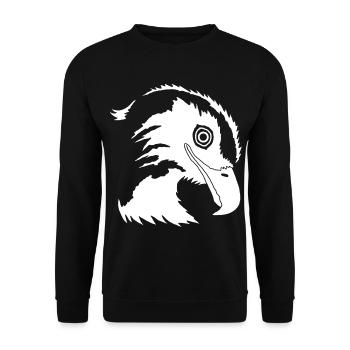 Adlerkopf - Unisex Pullover - Schwarz - Vorne - Alina (178cm) & Michal (187cm)