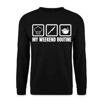 Cook Weekend - Unisex Sweatshirt - black - Front - Alina (178cm) & Michal (187cm)