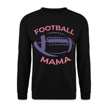 Maman de football - Sweat-shirt Unisexe - noir - Devant - Alina (178cm) & Michal (187cm)